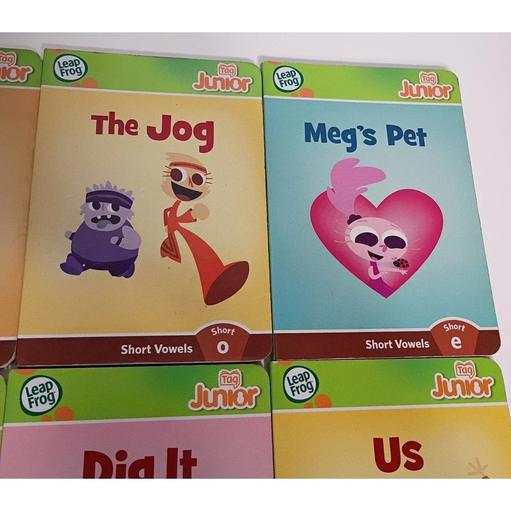 LeapFrog Tag Junior Set of 8 Books Short Vowels Set Plus If I Were, No Reader
